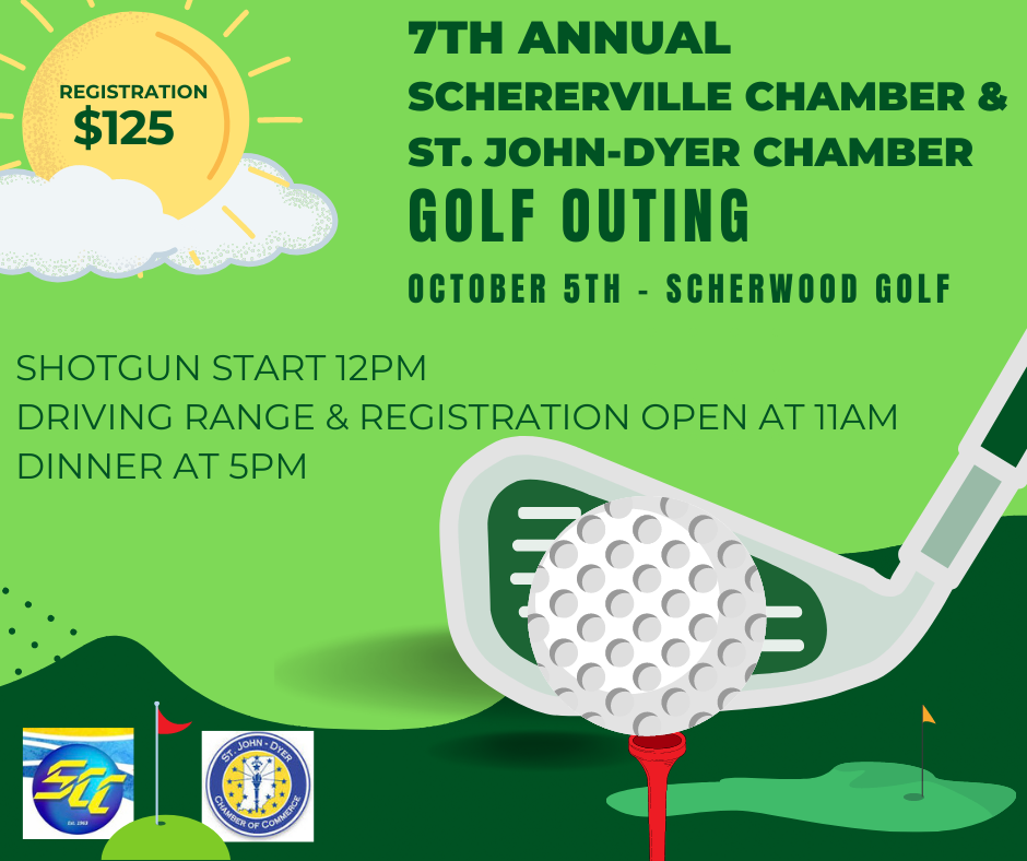 Green Yellow Golf Tournament Facebook Post