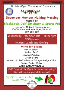 December Member Meeting at Blackbirdie Grill